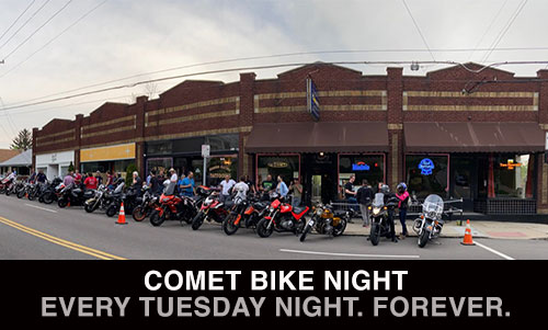 The grand daddy of bike nights at The Comet bar in Northside